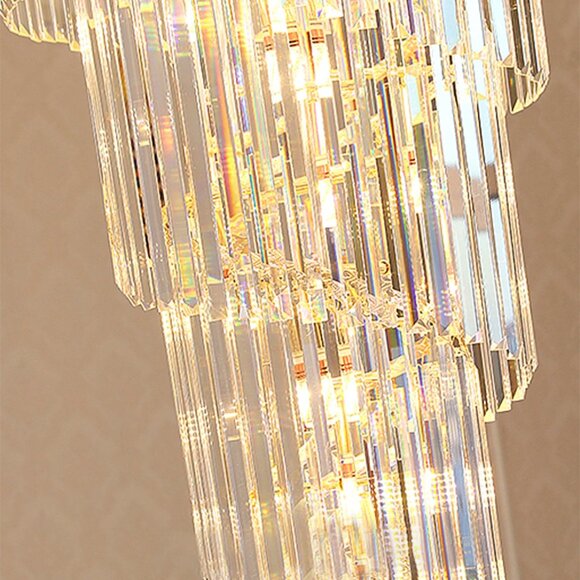 Elegant Crystal Cascade Pendant Light - Picture 4 of 6